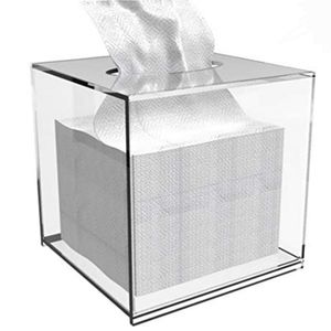 Cq acrylic Tissue Box Holder with Cover Square